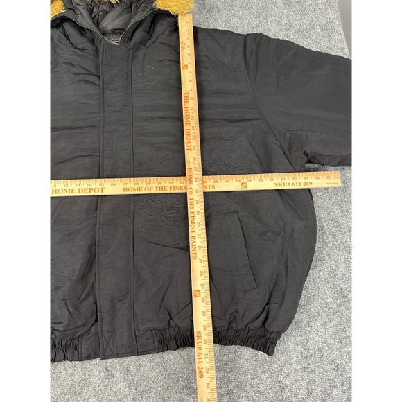 Jordan Craig Mens Black Hooded‎ Parka Jacket Fur Trim Big Size 6XL Winter Coat - Picture 7 of 12